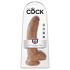 Dildo King Cock 23 cm con testículos - Marrón