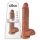 King Cock 10 gran dildo con testículos (25 cm) - marrón