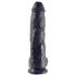 Consolador Real King Cock 25 cm con Testículos - Negro