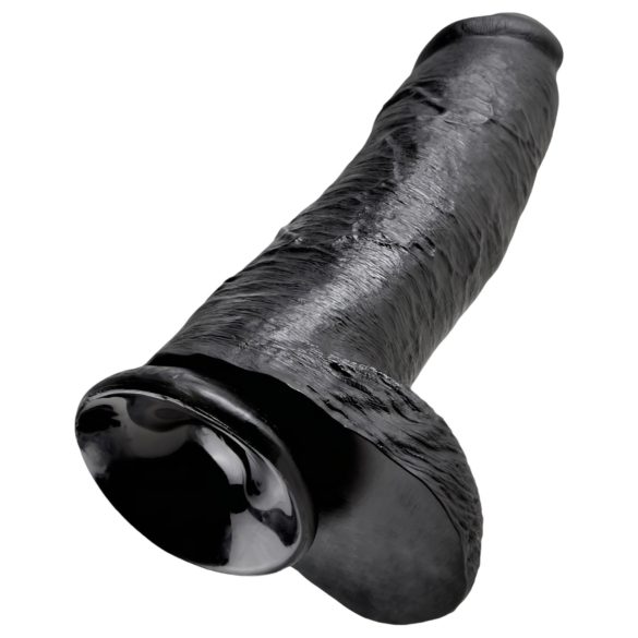 King Cock - dildo realista grande con testículos - 30 cm - negro