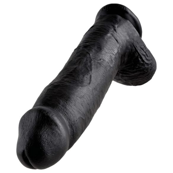 King Cock - dildo realista grande con testículos - 30 cm - negro