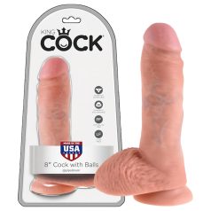 Dildo realista King Cock 20 cm - natural