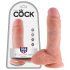 Consolador King Cock 20 cm con testículos - tono natural