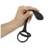 Acaricia Negra - Dildo anal y anillo para pene y testículos (negro)