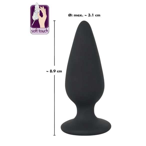 Black Velvets - plug anal pesado 75g - silicona negra