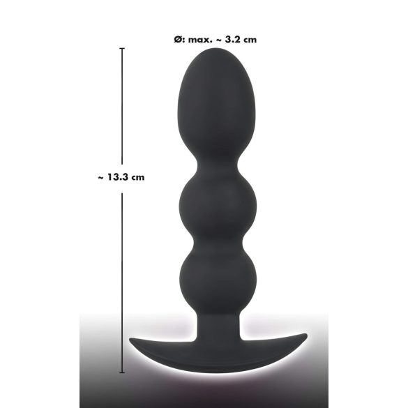 Black Velvets - plug anal bolas pesado 145g - silicona negra