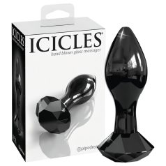 Icicles No. 78 - tapón anal de vidrio cónico (negro)