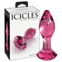 Icicles No. 79 - plug anal de vidrio cónico (rosa)