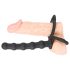 Black Velvet - Anillo pene y dildo anal (negro)