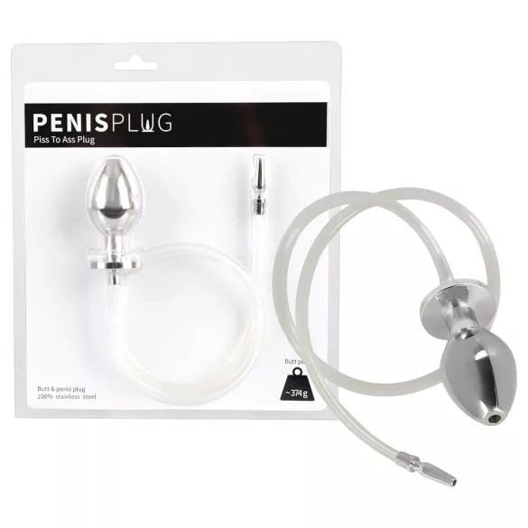You2Toys - Piss to Ass Plug - plug anal hueco con dilatador de uretra