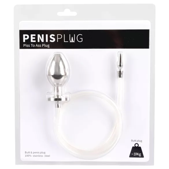 Piss to Ass Plug - plug anal hueco con dilatador de uretra