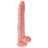 King Cock 14 gran dildo con testículos (35cm) - natural