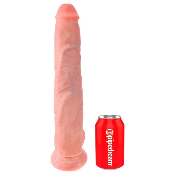 King Cock - dildo grande realista con testículos - 35 cm - color natural