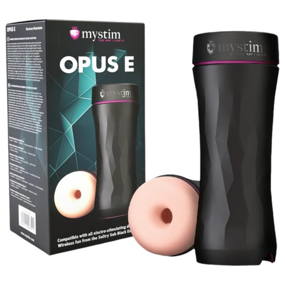 Mystim Opus E Donut - Masturbador Eléctrico (Natural-Negro)