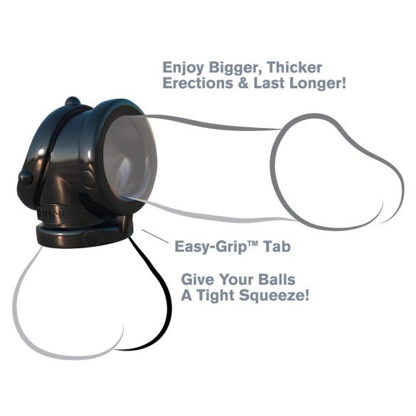 Fantasy Rock Hard - anillo para pene y testículos - silicona negra