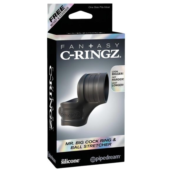 Fantasy Mr. Big - Anillo para el pene y testículos (negro)