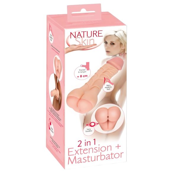 Piel Natural - 2en1 anillo placer y funda (natural)