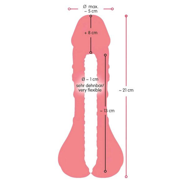 Nature Skin - masturbador anal y funda para pene 2en1 - color natural