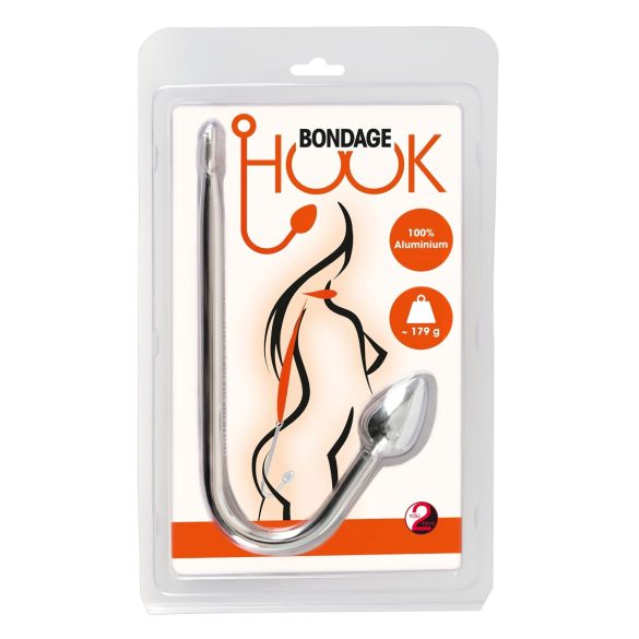 You2Toys - Gancho Bondage Aluminio - Anilla Anal 179g - Plata