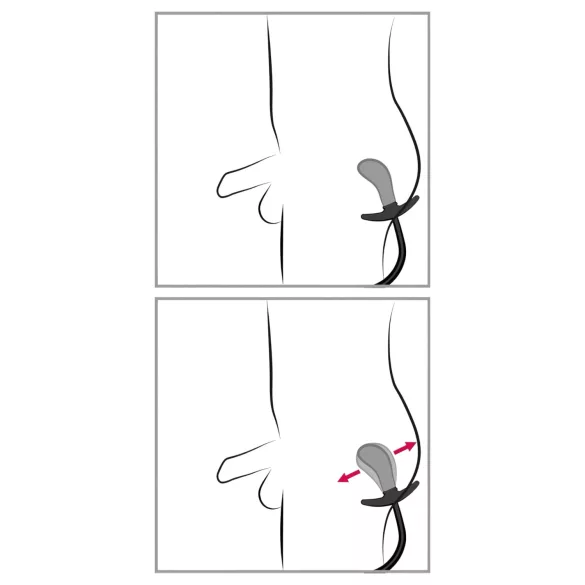 You2Toys - plug anal hinchable con bolas - silicona negro