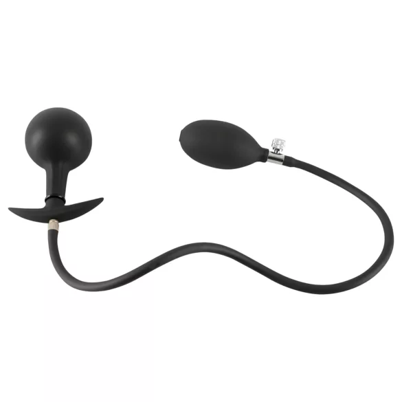 You2Toys - plug anal hinchable con bolas - silicona negro