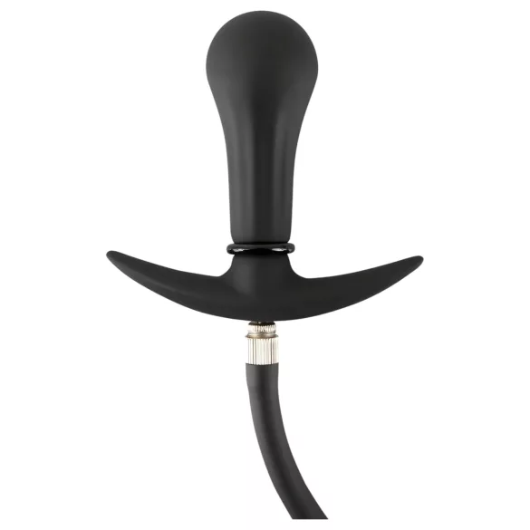 You2Toys - plug anal hinchable con bolas - silicona negro