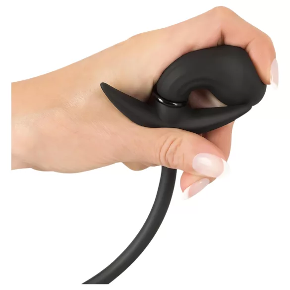 You2Toys - plug anal hinchable con bolas - silicona negro