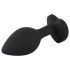 Juguete Anal You2Toys - Plug con Piedra Blanca (negro)
