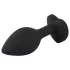 You2Toys - plug anal con gema blanca - silicona negra