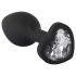 Juguete Anal You2Toys - Plug con Piedra Blanca (negro)