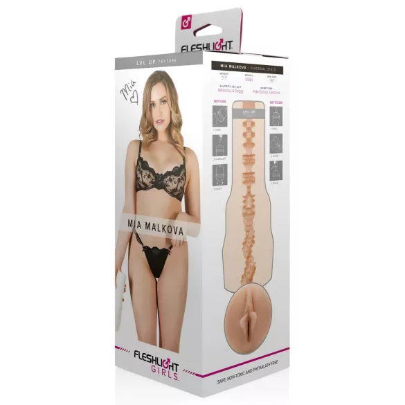 Fleshlight Mia Malkova LVL Up - masturbador vaginal realista - color piel