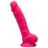 Silexd 7 - Dildo con ventosa y testículos - 17,5 cm (rosa)