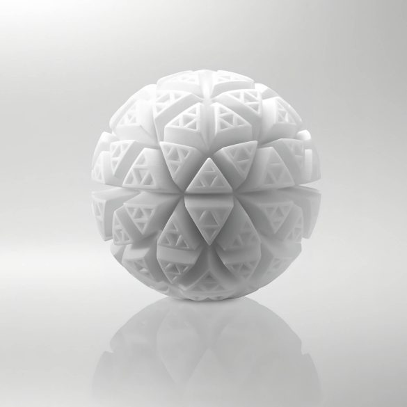 TENGA GEO - masturbador masculino texturizado - silicona blanco Glacier