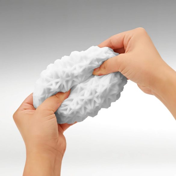 TENGA GEO - masturbador masculino texturizado - silicona blanco Glacier