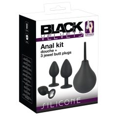   Black Velvets - set de plugs anales - 4 piezas - silicona negra