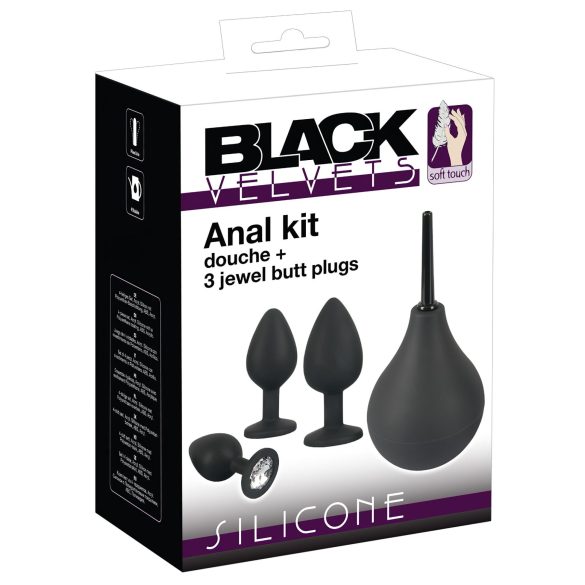Black Velvet - set de plugs anales (4 pzas) - negro