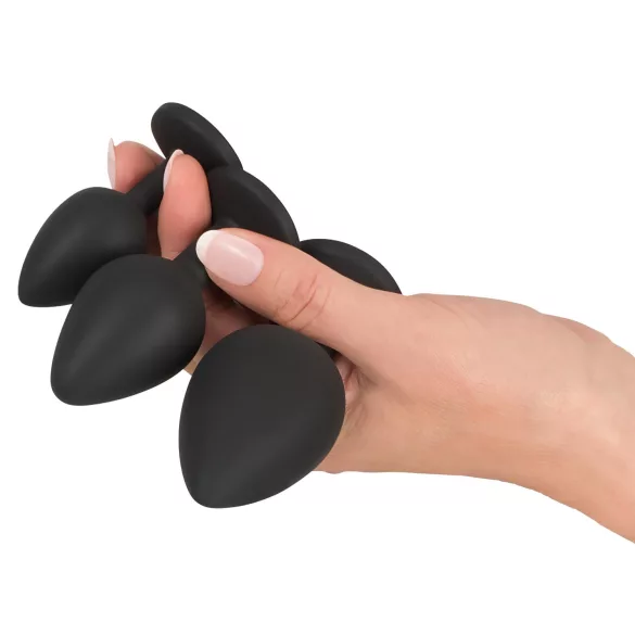 Black Velvets - juego de plugs anales (4 piezas, negro)
