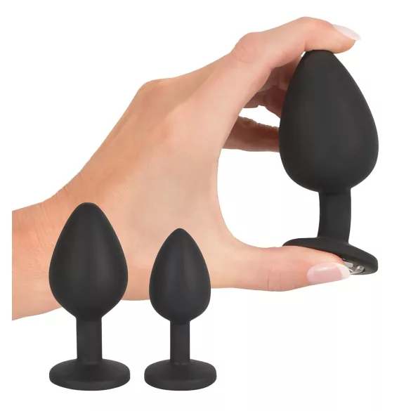 Black Velvets - juego de plugs anales (4 piezas, negro)