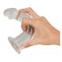 Juego de dildos anales cristalinos - 3 piezas (transparente)