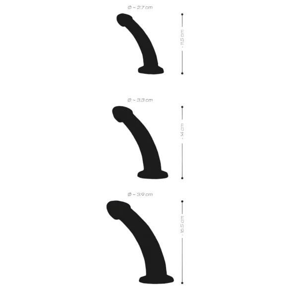 Crystal Clear - set de dilatadores anales con glande - 3 piezas - transparente