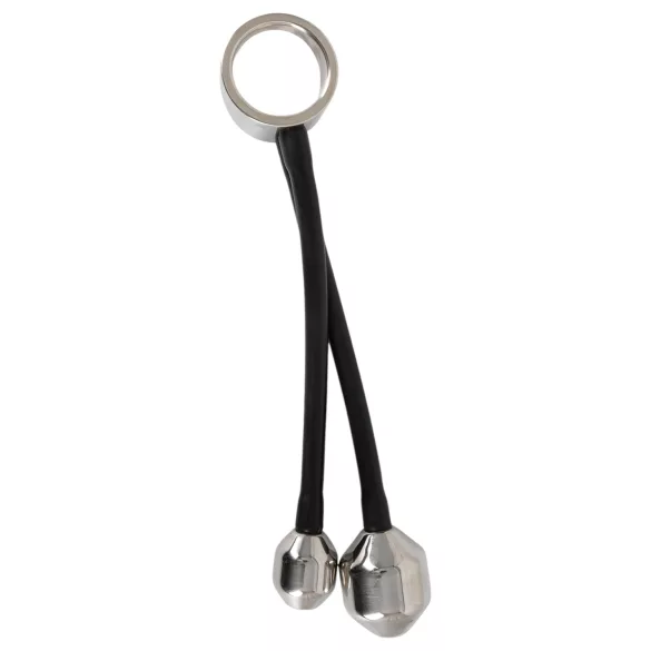 You2Toys - anillo para pene y anal con peso - silicona negra