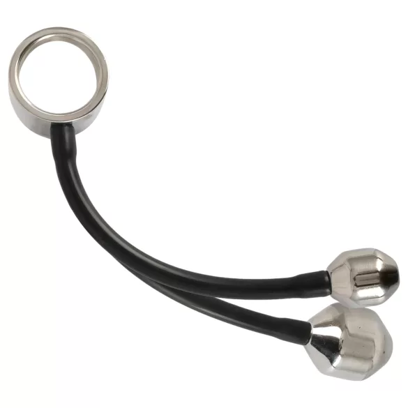 You2Toys - anillo para pene y anal con peso - silicona negra