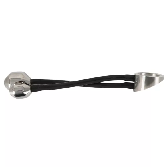 You2Toys - anillo para pene y anal con peso - silicona negra