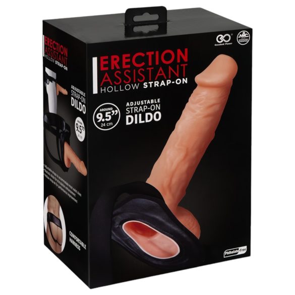 Asistente de Placer - Consolador con Arnés Hueco (Tono Natural)