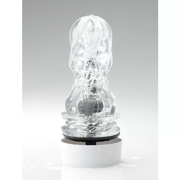 TENGA Aero - masturbador boca succión potente - silicona blanco plateado