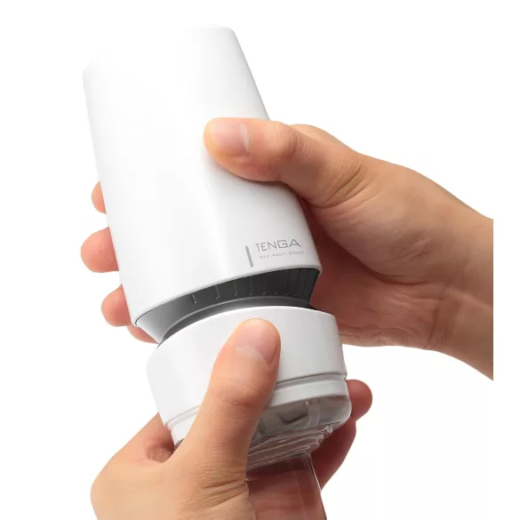 TENGA Aero - masturbador boca succión potente - silicona blanco plateado