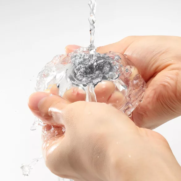 TENGA Aero - masturbador boca succión potente - silicona blanco plateado