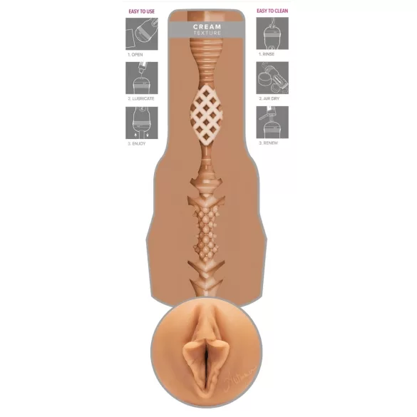 Fleshlight - masturbador vagina realista - color piel crema