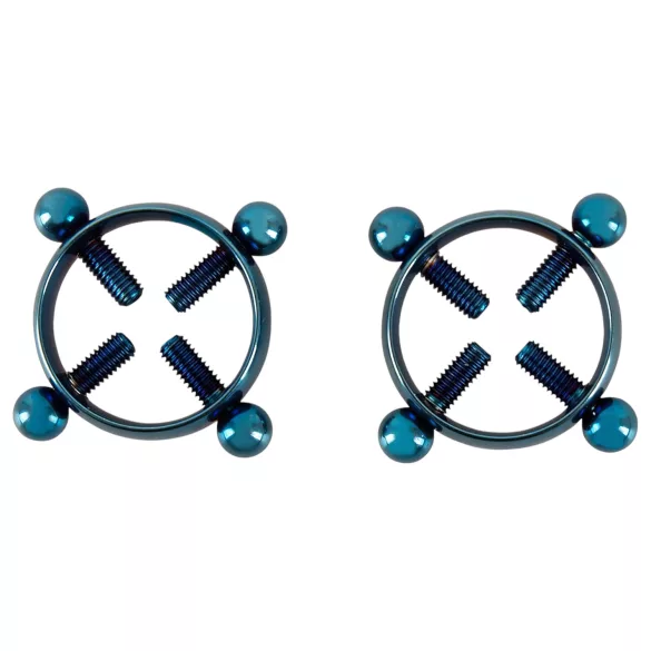 Bad Kitty - joya para pezones con rosca - azul