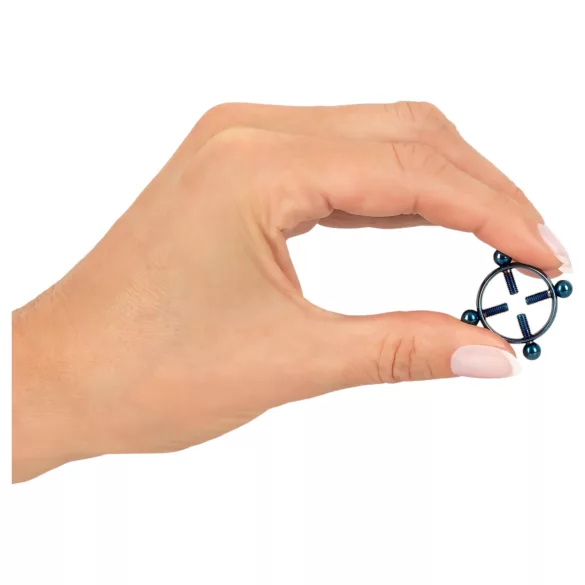 Bad Kitty - joya para pezones con rosca - azul